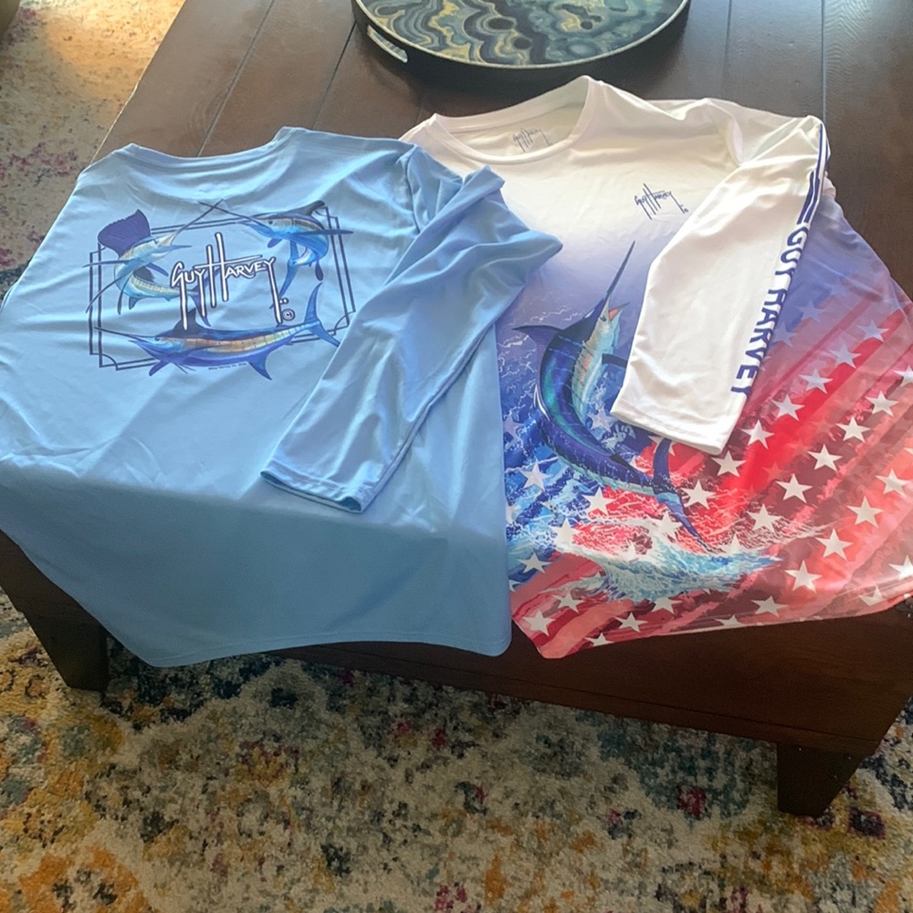 2 Guy Harvey long sleeve lightweight shirts